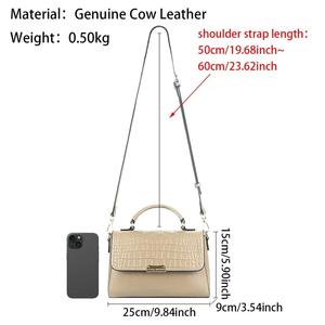 Sac à main AndoBag en cuir véritable, grande capacité, pour les trajets quotidiens, le travail, sac à bandoulière de luxe pour l'extérieur, mode féminine 1733 - Product Image 2