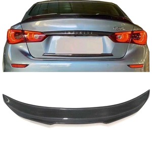 CSYP PSM Style Carbon Fiber Double Deck Polished Finish Rear Tail <strong>Spoiler</strong> 3M Tape Installation for Infiniti Q50/Q50S/Q50L - Product Image 1