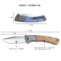 Couteau de poche pliable personnalisable BM 15080 Crooked River, couteau tactique de camping, randonnée, survie, EDC, chasse, multi-outils