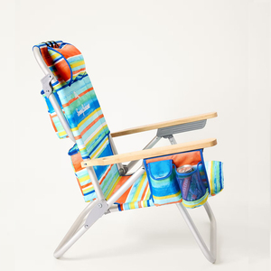 Chaise de plage pliable légère et portable, siège bas en aluminium, avec sangle de transport pour les voyages et les pique-niques - Product Image 6