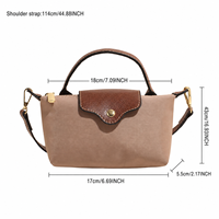 Tas Selempang Kain Oxford Kotak Kecil Modis dan Tahan Lama, Tas Mini Crossbody Trendy