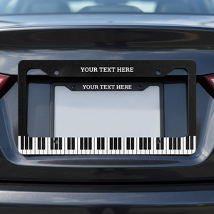 Logotees Custom Piano Keys License Plate <b>Frame</b> Metal <b>Clamp</b> with 177mm Hole Distance and Style a for Pianists - Product Image 3