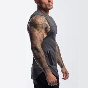 Camiseta de Gimnasio con Logotipo Personalizado, Camiseta Deportiva para Hombre, Camiseta de Tirantes con Cierre, para Correr, Tallas Grandes, Chalecos para Hombre - Product Image 3