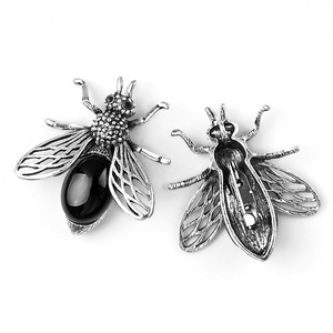 Broche colgante de piedras preciosas de ágata de cristal Natural, joyería, broche colgante de abeja, joyería - Product Image 1