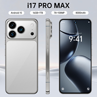 Teléfono Inteligente I17 Pro 5G Gris a Bajo Precio, 16GB+1TB, Batería de 8000mAh, Pantalla de 7.3 Pulgadas y 120Hz, Cámara de 108MP