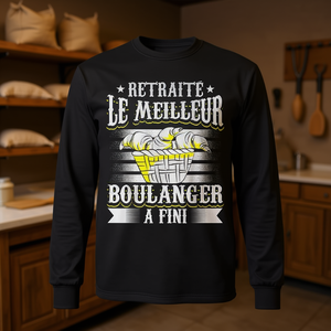 T-shirt humoristique pour les retraités de la boulangerie, à manches longues, cadeau promotionnel pour la boulangerie - Product Image 3