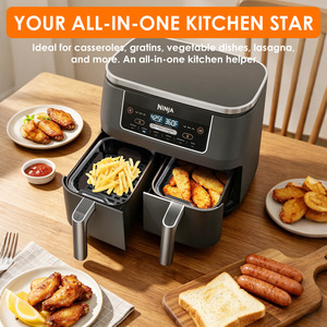 <span class=keywords><strong>Plat</strong></span> de cuisson en verre pour friteuse à air avec poignées en silicone, revêtement en verre résistant à la chaleur pour rôtir, accessoires de cuisson - Product Image 4