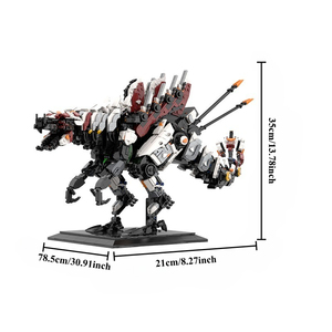 Funbuild-Piezas de bloques de construcción para niños, figuras de acción de gran tamaño, modelo de Slaughterspine, modelo Mech <span class=keywords><strong>Horizon</strong></span> - Product Image 6