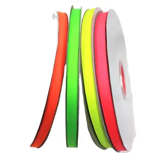 3-50MM 1/8" - 2" Width 50 Yards Per Roll High Quality 80 Colors Wholesale Double Face Fluorescent Matte Gift Christmas Ribbons