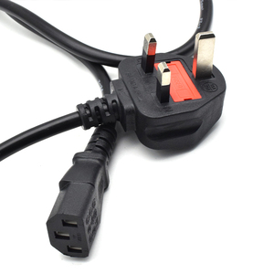 2022 ordinateur de haute qualité 3PIN cordon d'alimentation prise britannique câble <span class=keywords><strong>secteur</strong></span> C13 noir Support personnalisation câble adaptateur d'alimentation - Product Image 6