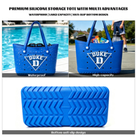 Sac à bandoulière personnalisé en EVA imperméable, sac fourre-tout léger et essuyable, sac à main ouvert, sac en silicone polyvalent et durable pour le quotidien