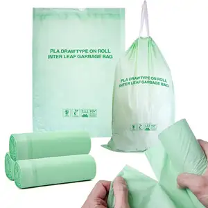 Household Large Capacity No Leak Fruits and Vegetables Garbage Packaging Biodegradable Water Tight Tear Resistant Drawstring Bag