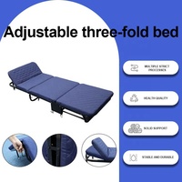Lit pliant en acier réglable multifonctionnel et peu encombrant pour chambre à coucher, bureau à domicile, chambre d'amis, matelas souple