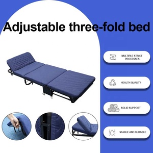 Letto Pieghevole in Metallo con Materasso Morbido Regolabile, Multifunzionale e <span class=keywords><strong>Salvaspazio</strong></span> per Camera da Letto, Ufficio e Camera degli Ospiti - Product Image 2