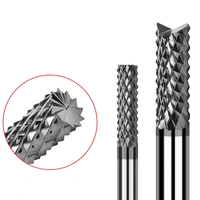 Fraise à dents de précision en carbure monobloc pour usinage CNC de fibres de carbone, fibres de verre et cartes PCB
