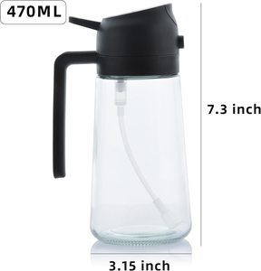 Kitchen Gadgets Multifunctional 2 in 1 Glass Olive <b>Oil</b> Spray <b>Bottle</b> for Cooking Bbq - Product Image 3
