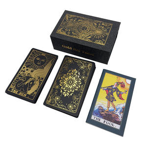 مجموعة بطاقات التارو الأصلية المخصصة 78 بطاقة بالجملة، بطاقات أوراكل إنجليزية مع طباعة ذهبية، بطاقات تأكيد مع صندوق مغناطيسي - Product Image 2