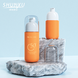 Bơm lại thiết kế mới SPF 50 + Kem chống nắng bao bì chai 50ml 80ml mỹ phẩm nhựa làm trắng da Kem chống nắng Lotion phun chai - Product Image 2