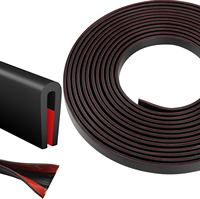 Joint d'étanchéité en caoutchouc EPDM auto-adhésif en forme de U, bande de finition en vinyle PVC pour accessoires de portes et fenêtres en verre