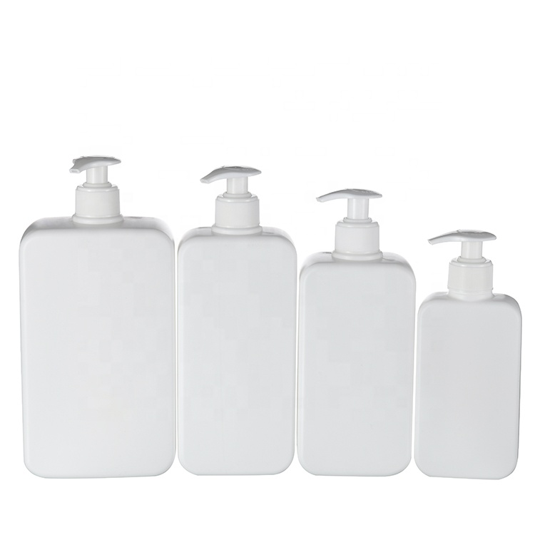 250ml 550ml 1000ml blanco forma de rectángulo de Gel desinfectante para manos botella de plástico botella de champú botella de desinfectante de manos botella de dispensador