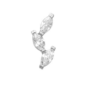Lotus Wholesale G23 <b>Titanium</b> Internal Threaded Top Labret <b>Stud</b> Moissanite Helix Earring Body Piercing Jewelry for Men Women - Product Image 2