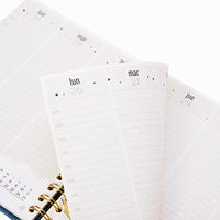 Cahier de bureau double face épaissi A5 en cuir de qualité supérieure avec logo personnalisé d'usine