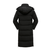 Veste longue en polyester décontractée, imperméable, réversible, à capuche, style streetwear, mode automne-hiver, avec logo personnalisé OEM imprimé.
