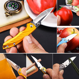 Usine professionnelle Sanrenmu OEM ODM couleur argent aluminium 4Cr15N lame en acier inoxydable couteau d'<span class=keywords><strong>okapi</strong></span> extérieur - Product Image 6