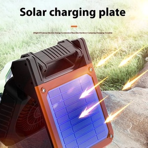 Năng lượng mặt trời Powered xách tay có thể sạc lại <span class=keywords><strong>LED</strong></span> Bàn Fan đối với lều ngoài trời cắm trại và Powerbank <span class=keywords><strong>LED</strong></span> chức năng ánh sáng ventilador rechargable - Product Image 2