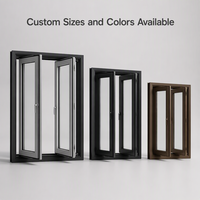 Porte pliante bi-directionnelle en alliage d'aluminium robuste et moderne avec verre trempé, design pliable pour hôtels et villas