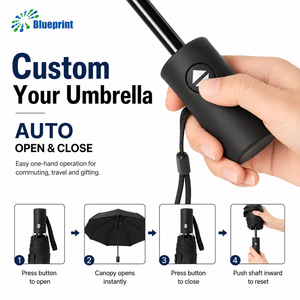 Ombrello Pieghevole Automatico a 3 Sezioni di Alta Qualità, Portatile, Impermeabile, Compatto da Viaggio, Personalizzabile con Logo - Product Image 4