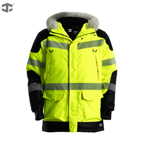 Chaqueta Acolchada Impermeable y Transpirable de Poliéster de Alta Visibilidad Clase 3 para Hombre JIADE, Protección contra el Frío de -30 °C - Product Image 3