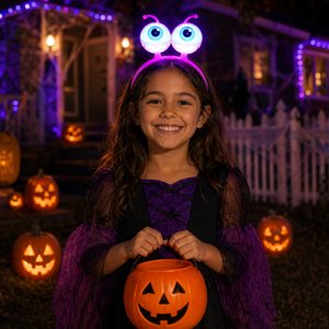 Diadema LED Mayorista con Antenas de Extraterrestre y Ojos Grandes, Luces Intermitentes de Marte para Fiesta de Halloween - Product Image 6