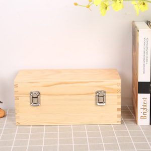 <b>Pine</b> Wooden <b>Box</b> Rectangle 0.8CM Thickness Handmade Cosmetic Packaging Gift Storage <b>Box</b> - Product Image 4