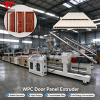 Ligne de production de panneaux de porte en PVC WPC, extrudeuse à double vis conique pour panneaux de porte en PVC WPC