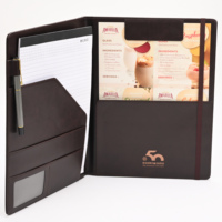 Carpeta de Presentación Personalizada de Cuero PU Duradero, Tamaño A4 |   Organizador de Documentos con Ranuras para Tarjetas y Ventana para Identificación |   Portaplumas + Banda Elástica |   Logotipo OEM