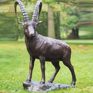 Sculptures de <span class=keywords><strong>jardin</strong></span> en Bronze taille réelle Bronze Ibex Sculpture de chèvre de montagne à vendre - Product Image 4