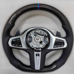 Sin paletas de cambio M Sport, volante de coche de fibra de carbono personalizado para <span class=keywords><strong>BMW</strong></span> 5 7 Series G31 G32 G38 G12 X7 G07 M5 <span class=keywords><strong>M7</strong></span> - Product Image 2