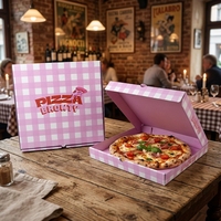 Boîte à pizza en carton ondulé de 13 pouces, imprimée sur mesure, jetable, de qualité alimentaire, pour la livraison de pizzas en restaurant