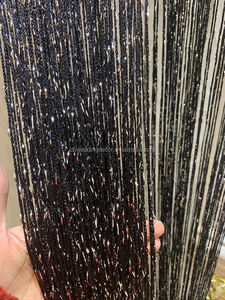 Denso Nero di Spaghetti Fringe String Filo Pannelli di Tamponamento Divisorio Fly Screen <span class=keywords><strong>per</strong></span> Soggiorno - Product Image 4