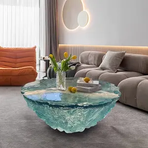 Simple Personalized Artistic Living Room epoxy table Side Resin modern coffee table sets