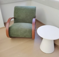Canapé moderne en bois de style Wabi-sabi pour restaurant et hôtel Fauteuil de loisir écologique pour balcon