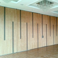 Office Temporary Soundproof Operable Divider Folding Sliding Partition Wooden Movable Wall for Conference Room