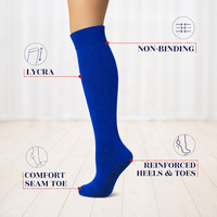 Chaussettes hautes respirantes antidérapantes pour femmes et jeunes, couleur unie, en coton, pour le sport en plein air et le basketball