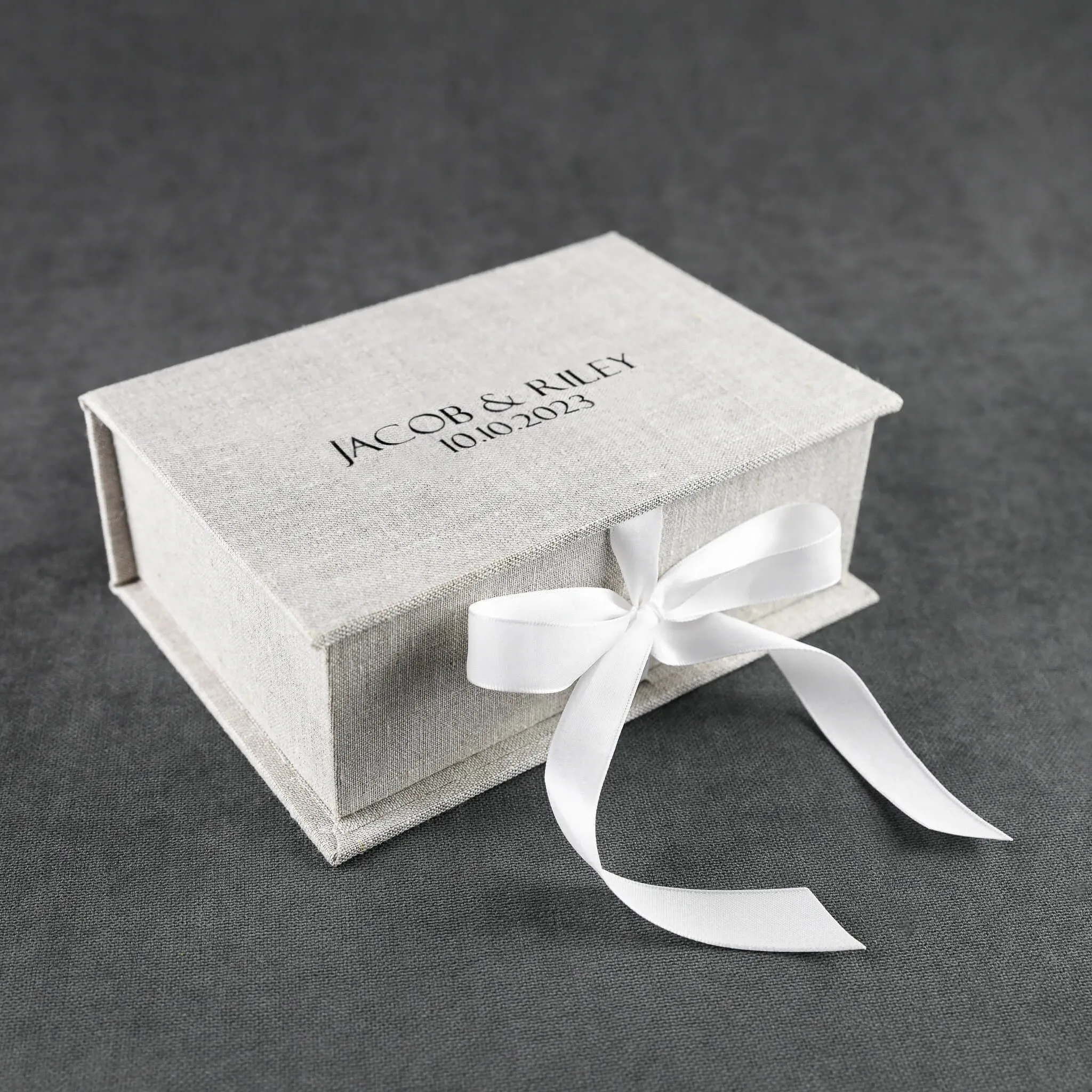 맞춤형 디자인 린넨 사진 웨딩 프레젠테이션 선물 상자 포장 상자 결혼식