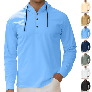 2026 <strong>Men</strong> American Style Casual Hooded Sweatshirt, Long Sleeve Soft Comfort Basic Pullover Sweatshirts for Daily Street Wear - Product Image 1