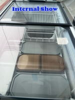 Congélateur Kenkuhl OEM Scoop pour congélateur à affichage de crème glacée Congélateur coffre en verre