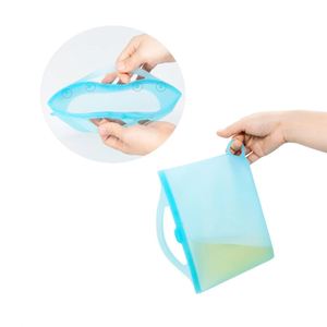 Sacs de conservation en silicone réutilisables à compression sous vide au design moderne pour la cuisine, pour la fraîcheur des aliments, y compris les sacs de conservation du lait maternel - Product Image 2