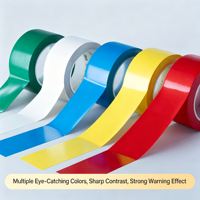 Ruban de marquage au sol en PVC acrylique industriel, sensible à la pression, étanche, qualité ingénieur, 471, 0,13 mm, simple face, avertissement de danger