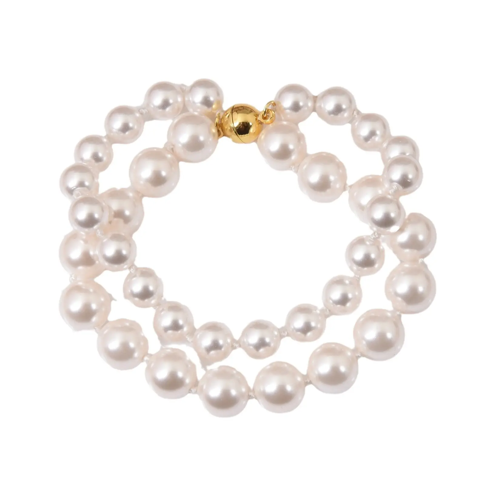 Princesa australiana perla blanca mismo estilo pulsera Retro francés nudo perla pulsera para mujer